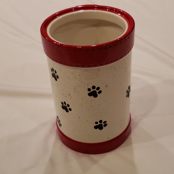 Dog Lover "Bone Appetit!" Ceramic Canister/Utensil Holder - Picture 2 of 7